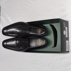 GIFENNSE Hand made leather Men's Size 10 Black slipon dress shoes/loafers